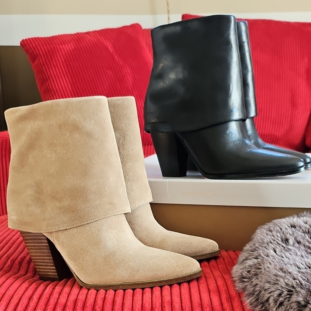 JESSICA SIMPSON - Coulton Bootie - Black Lthr OR Beige Suede - NEW